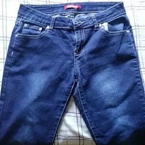 Skinny blue jeans